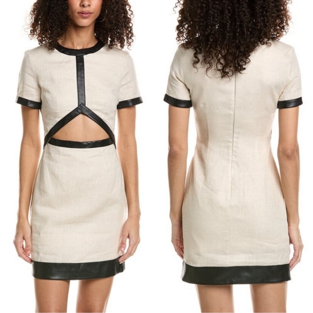 Staud Perla Mini Linen Dress Size 10